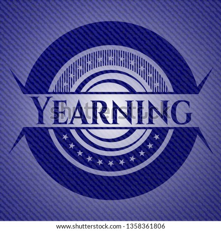 Yearning emblem with denim texture