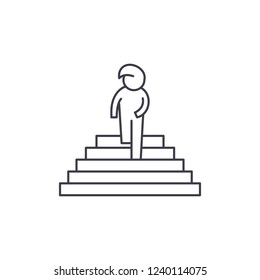 Yearning line icon concept. Yearning vector linear illustration, symbol, sign