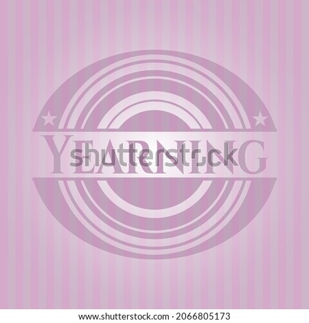 Yearning pink icon or emblem. Elegant design. 