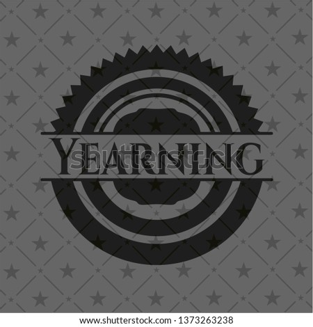 Yearning realistic black emblem