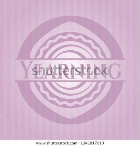 Yearning retro style pink emblem
