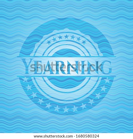 Yearning water wave badge background. Vector Illustration. Detailed.