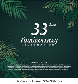 Celebración del aniversario 3d ilustración de diseño de plantillas vectoriales