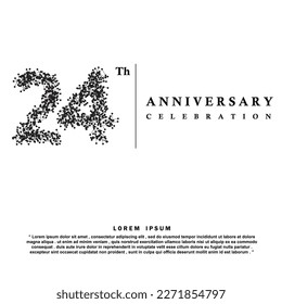 Years anniversary celebration 3d vector template design illustration