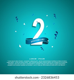 Years anniversary celebration 3d vector template design illustration