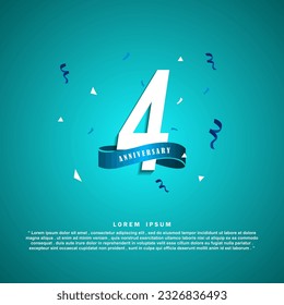 Years anniversary celebration 3d vector template design illustration