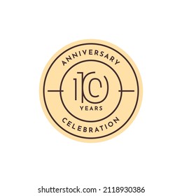 Years anniversary celebration label template design