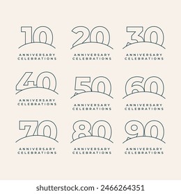 Years Anniversary Celebration Vector Template Design Illustration