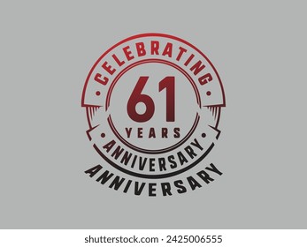 years anniversary logo template. Vector and  ring logo blue ribbon. 15 years anniversary celebrations logo  of anniversary logo flat silver color on dark  