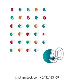 Years Anniversary Set Vector Template Design Illustration