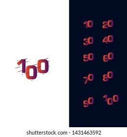 Years Anniversary Set Vector Template Design Illustration