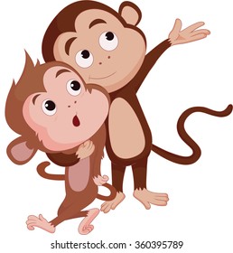 The years of monkey.Vector and illustration.