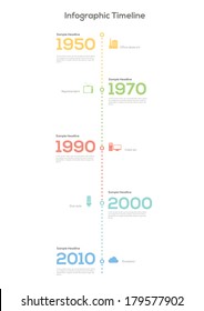 Years Timeline Infographic. Vector design template.