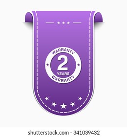 Years Warranty Violet Vector Icon Design