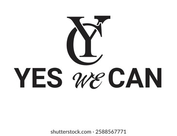 yeas can logo type design.