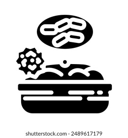 yeast allergen free product food glyph icon vector. yeast allergen free product food sign. isolated symbol illustration