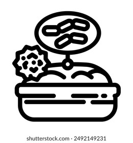 yeast allergen free product food line icon vector. yeast allergen free product food sign. isolated contour symbol black illustration