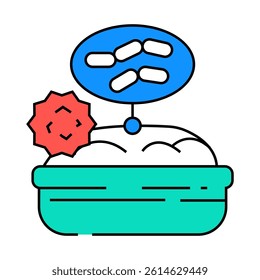 yeast allergen free product food line icon vector. yeast allergen free product food sign. isolated symbol illustration
