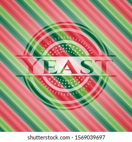 Yeast christmas colors emblem. Vector Illustration. Detailed.