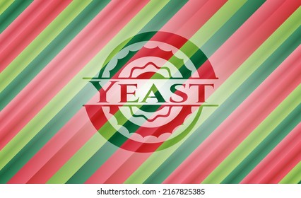 Yeast christmas colors style emblem. Vector Illustration. Detailed. 