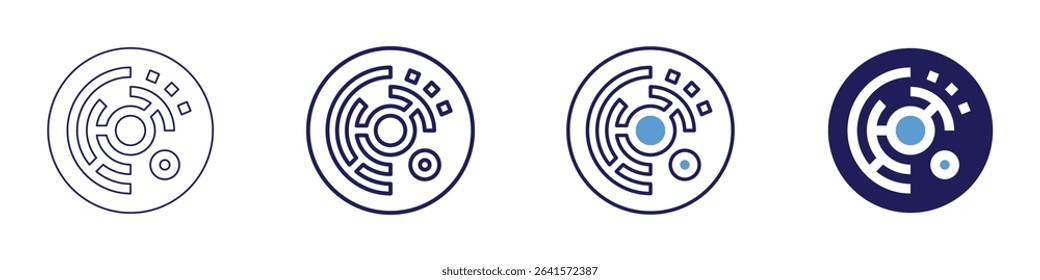 Yeast culture icon in 4 different styles. Thin Line, Line, Bold Line, Duotone. Duotone style. Editable stroke.