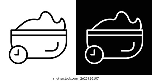 Yeast dough recipe icon vector for web and mobile app. Symbol isolated.