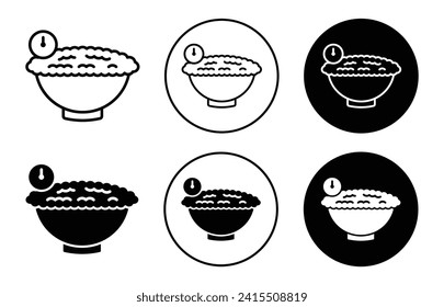 Yeast dough recipe vector icon set collection. Yeast dough recipe Outline flat Icon.
