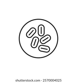 Yeast free icon Vector flat thin line illustration