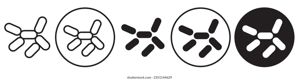 Yeast Icon. Healthy nutritional bacteria use for fermentation of dough flour in cooking a food or brewing wine, Baking. Vector symbol of dry probiotic microorganism. Flat outline pictogram of bacilla