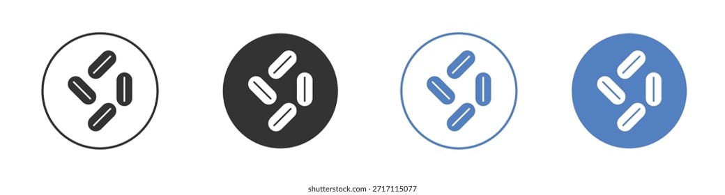Conjunto de pictogramas do ícone de levedura. Designs de ícone de vetor