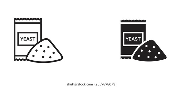 Yeast Icon set in black color for ui designs