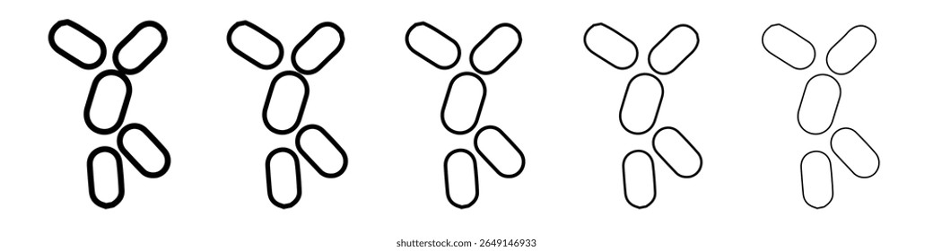 ícone de levedura logotipo simples vetor outline