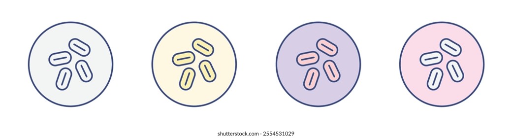 Yeast icon Thin line flat illustration