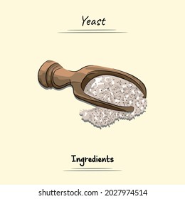 Yeast Illustration Sketch And Vector Style. Good to use for restaurant menu, Food recipe book and food ingredients content.