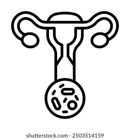 Yeast Infections icon line vector illustration