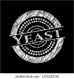 Yeast on blackboard