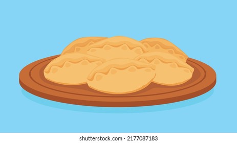 yeast pies on a plate