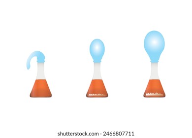 Yeast Respiration Experiment Scientific Design. Vector Illustration.