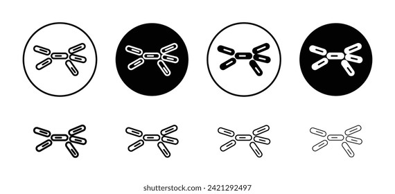 Yeast vector icon set collection. Yeast Outline flat Icon.