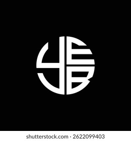 YEB logo YEB icon YEBvector YEB monogram YEBletter YEBminimalist YEB Circle YEBflat Unique modern flat abstract logo design.
