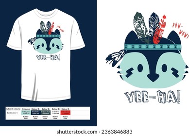 Yee Ha Meaw T Shirt Design Vector for Girls
