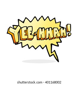 ¡sí, jaja! caricatura con burbuja de habla