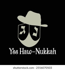 Yee Haw-Nukkah graphic design Eps file