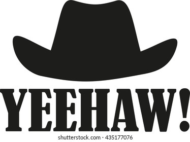 Yeehaw with western hat