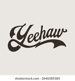 Yeehaw Western Rodeo Typography Design
