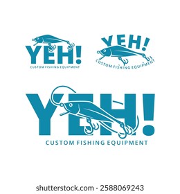 YEH CUSTOM FISHING EQUIPMENT logo vector design