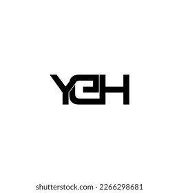 yeh typography letter monogram logo design