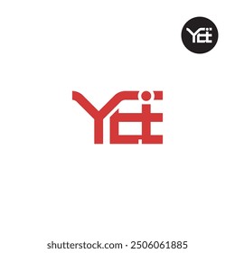 Diseño de monograma de letra de logotipo YEI