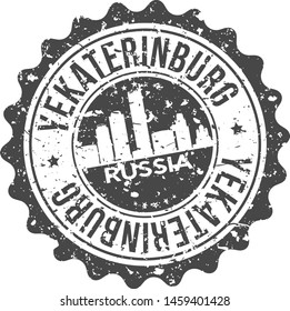 Yekaterinburg Russia City Skyline. Silhouette City. Design Vector. Famous Monuments.