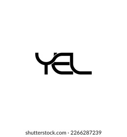 yel initial letter monogram logo design